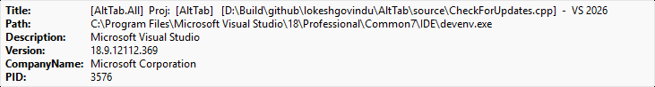 The tooltip on its own