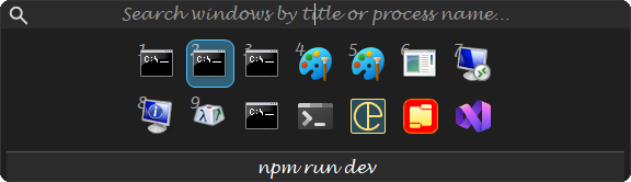 Numbered icons