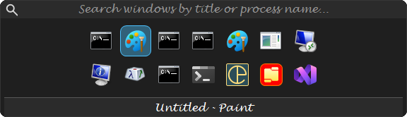 The icons view