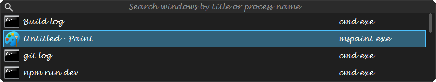 The thin scrollbar